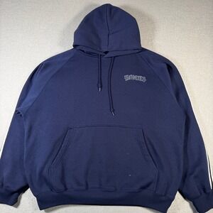 Vintage Homies Graphic Hoodie Navy Blue Mens XL Raglan Streetwear Sporttonic Y2K